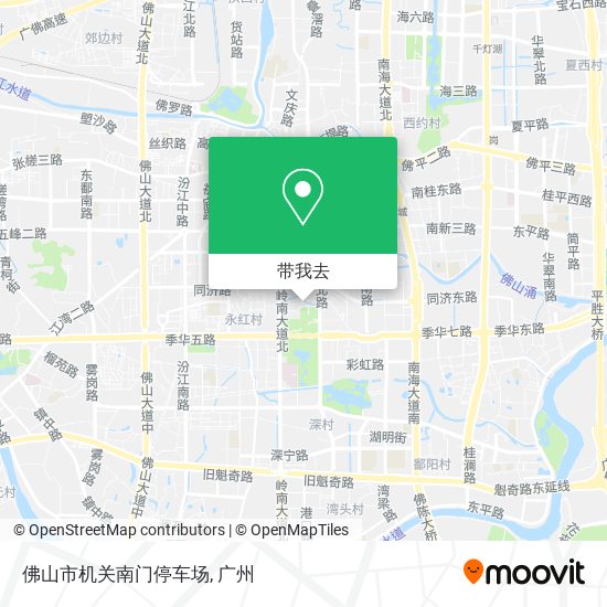 佛山市机关南门停车场地图