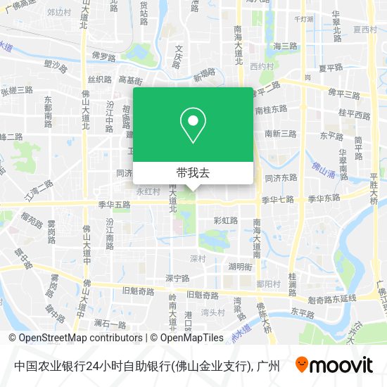 中国农业银行24小时自助银行(佛山金业支行)地图