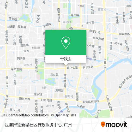 祖庙街道新城社区行政服务中心地图