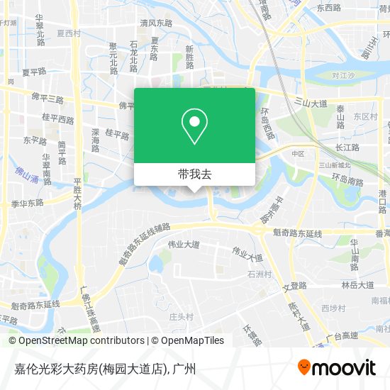 嘉伦光彩大药房(梅园大道店)地图