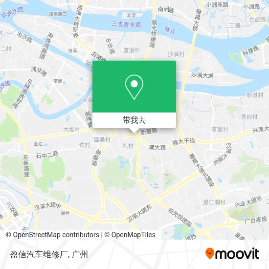 盈信汽车维修厂地图