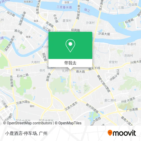 小鹿酒店-停车场地图