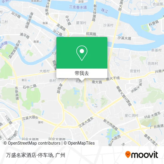 万盛名家酒店-停车场地图