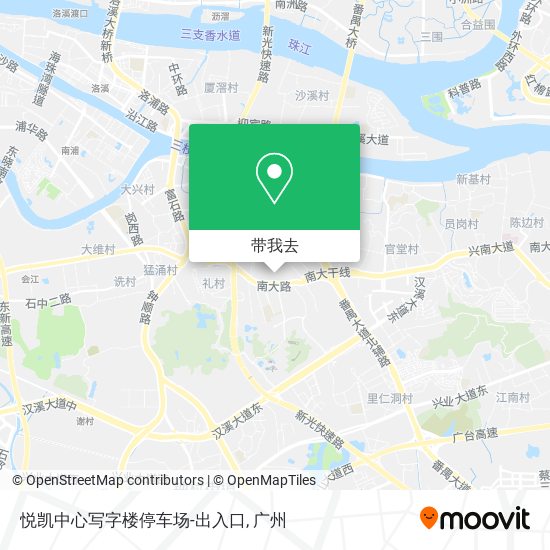 悦凯中心写字楼停车场-出入口地图