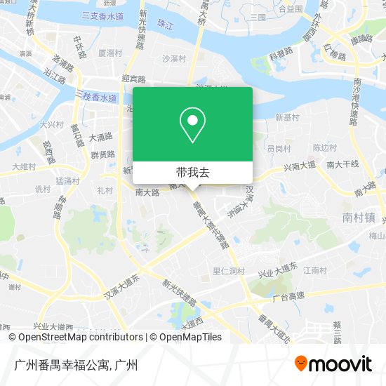 广州番禺幸福公寓地图