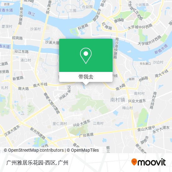 广州雅居乐花园-西区地图