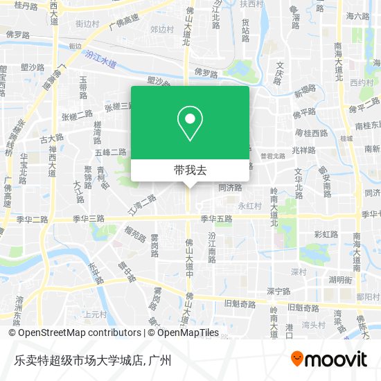 乐卖特超级市场大学城店地图