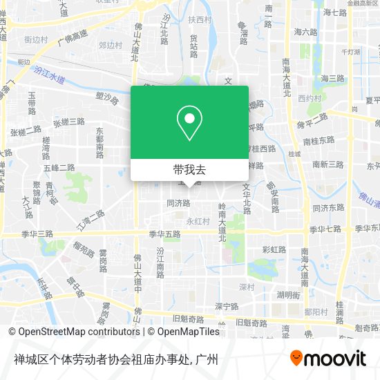 禅城区个体劳动者协会祖庙办事处地图