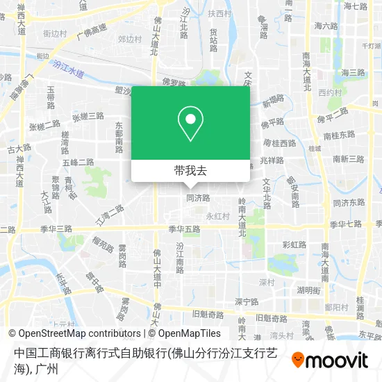 中国工商银行离行式自助银行(佛山分行汾江支行艺海)地图