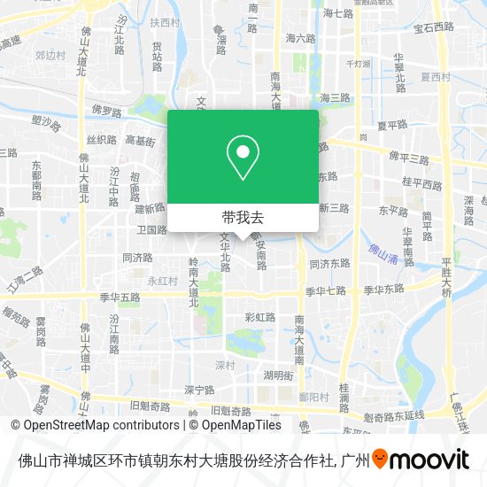 佛山市禅城区环市镇朝东村大塘股份经济合作社地图