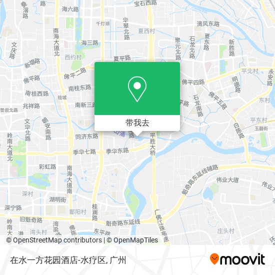 在水一方花园酒店-水疗区地图