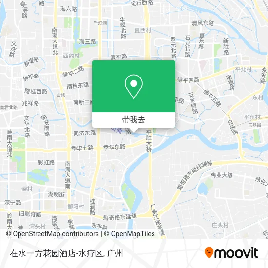 在水一方花园酒店-水疗区地图