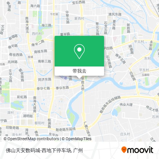 佛山天安数码城-西地下停车场地图