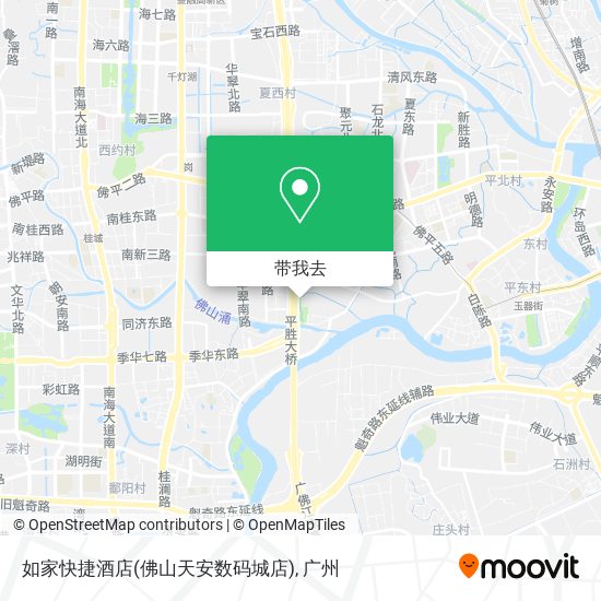 如家快捷酒店(佛山天安数码城店)地图