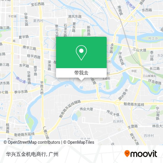 华兴五金机电商行地图