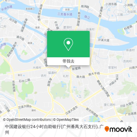 中国建设银行24小时自助银行(广州番禺大石支行)地图