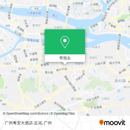 广州粤安大酒店-足浴地图