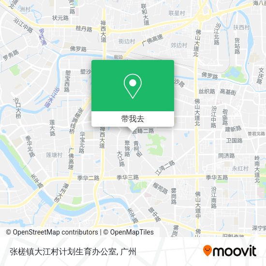 张槎镇大江村计划生育办公室地图