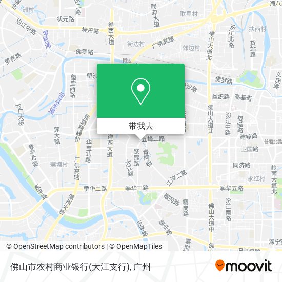 佛山市农村商业银行(大江支行)地图