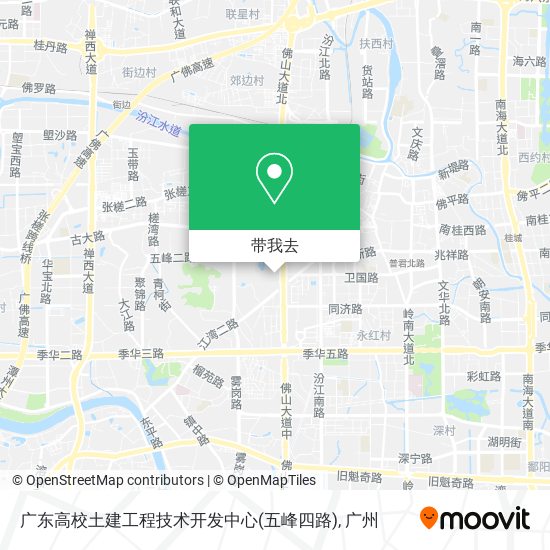 广东高校土建工程技术开发中心(五峰四路)地图