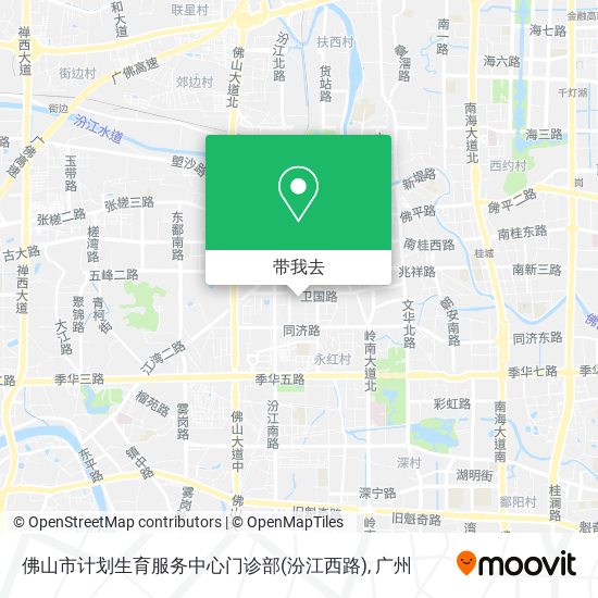 佛山市计划生育服务中心门诊部(汾江西路)地图