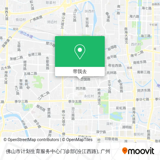 佛山市计划生育服务中心门诊部(汾江西路)地图