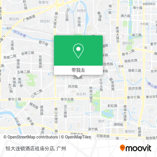 恒大连锁酒店祖庙分店地图