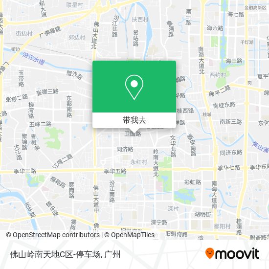 佛山岭南天地C区-停车场地图