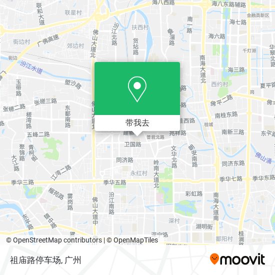 祖庙路停车场地图