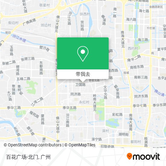 百花广场-北门地图