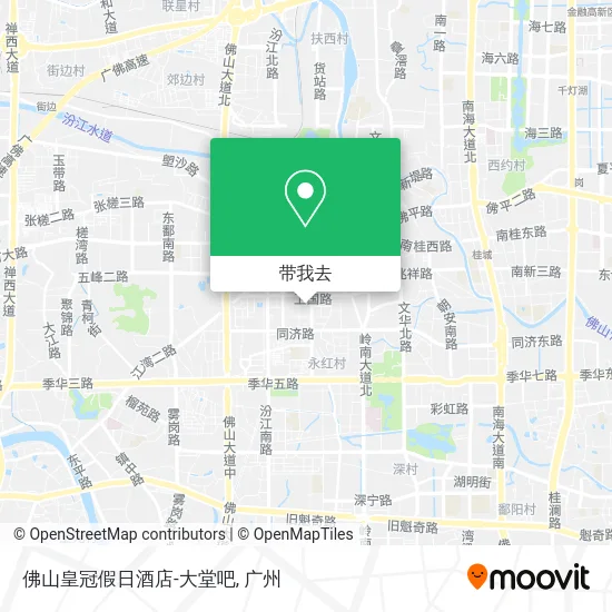 佛山皇冠假日酒店-大堂吧地图