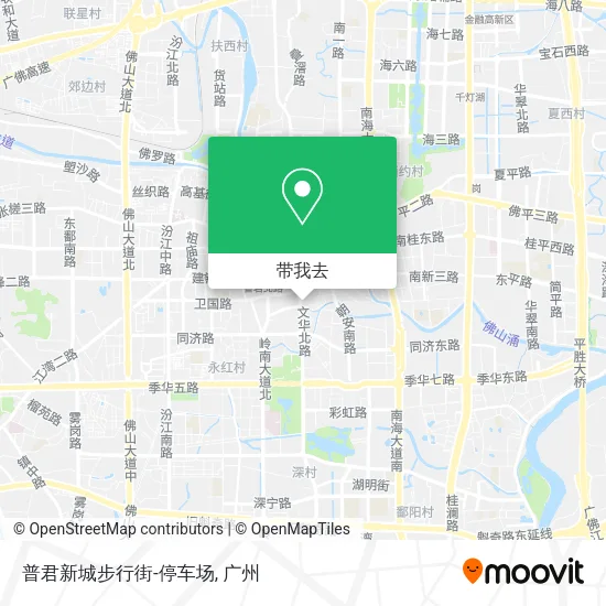 普君新城步行街-停车场地图