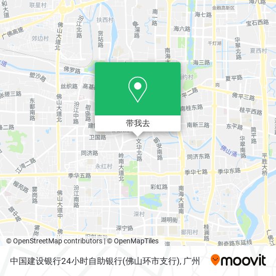 中国建设银行24小时自助银行(佛山环市支行)地图