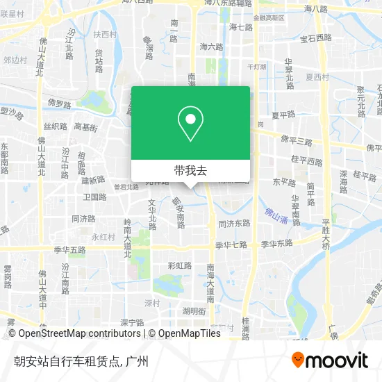 朝安站自行车租赁点地图
