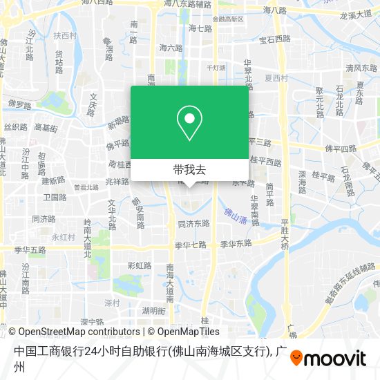 中国工商银行24小时自助银行(佛山南海城区支行)地图