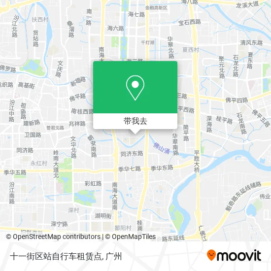 十一街区站自行车租赁点地图
