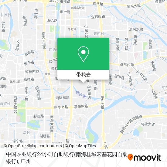 中国农业银行24小时自助银行(南海桂城宏基花园自助银行)地图