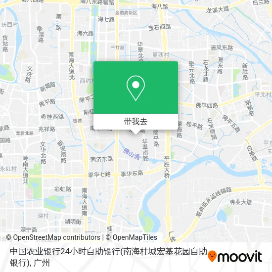 中国农业银行24小时自助银行(南海桂城宏基花园自助银行)地图