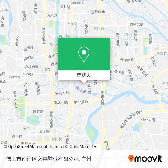 佛山市南海区必嘉鞋业有限公司地图