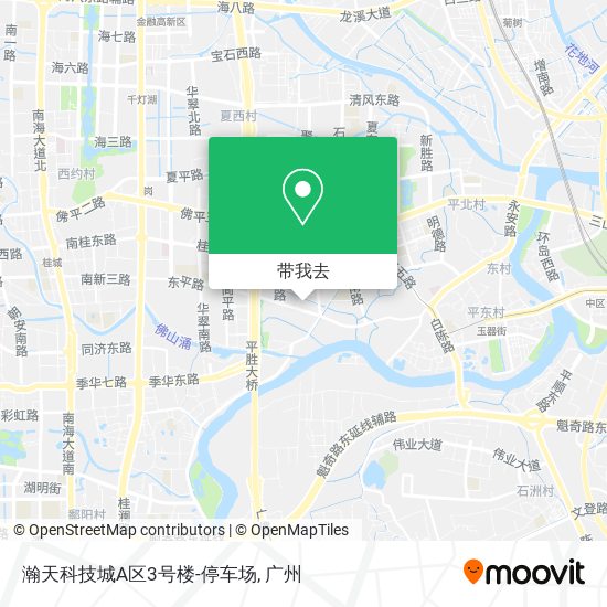 瀚天科技城A区3号楼-停车场地图