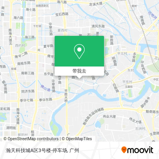 瀚天科技城A区3号楼-停车场地图