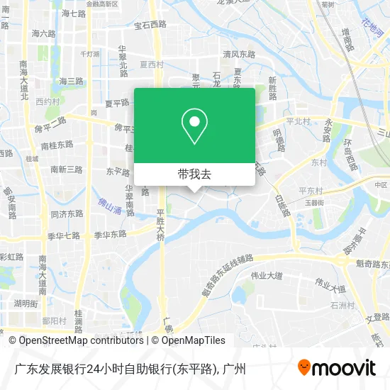 广东发展银行24小时自助银行(东平路)地图