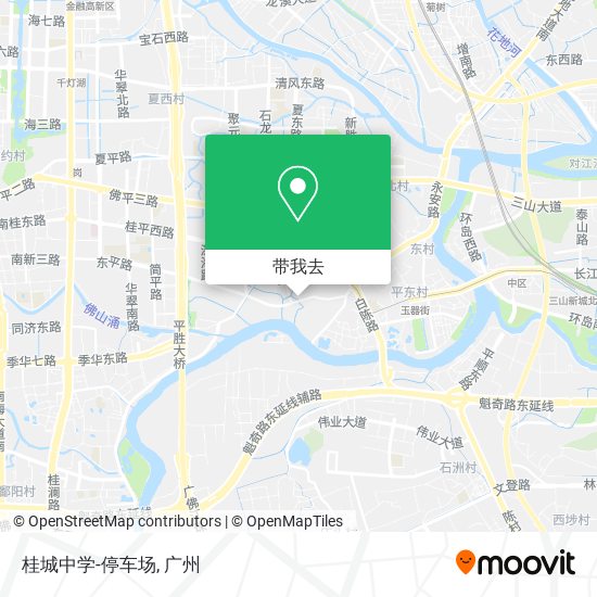 桂城中学-停车场地图