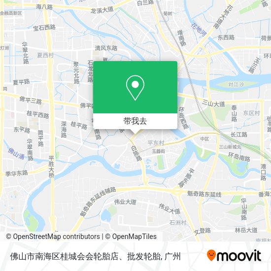 佛山市南海区桂城会会轮胎店、批发轮胎地图