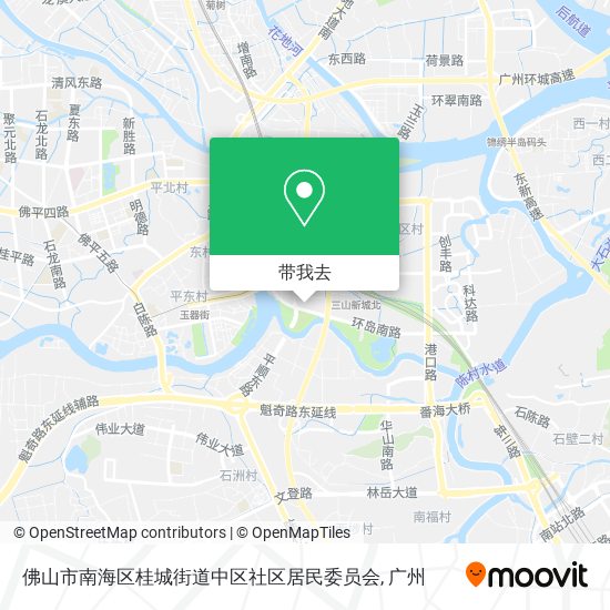 佛山市南海区桂城街道中区社区居民委员会地图