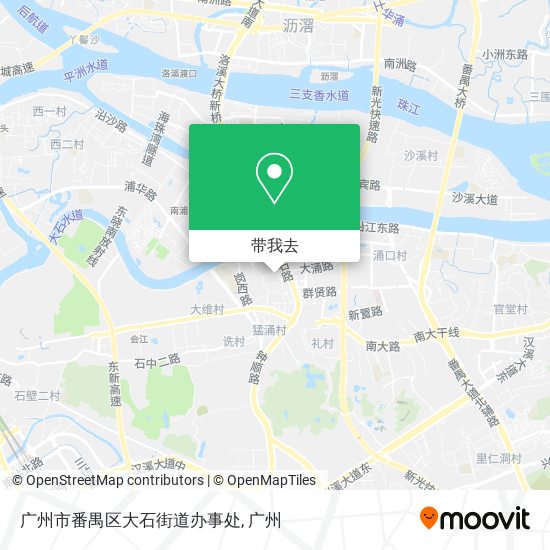 广州市番禺区大石街道办事处地图