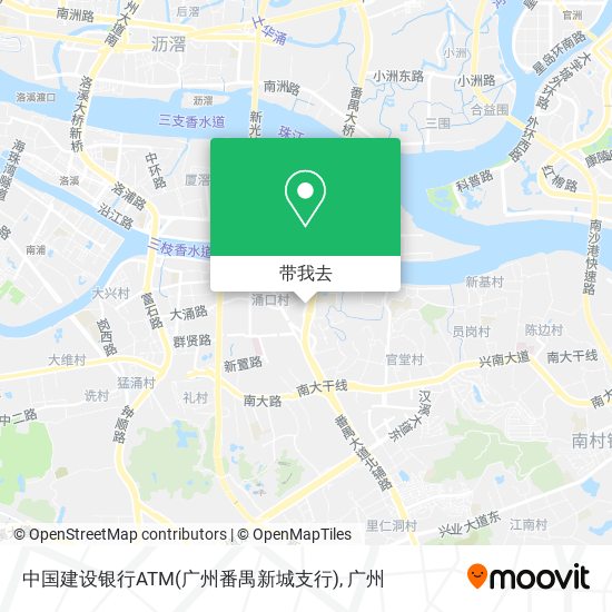 中国建设银行ATM(广州番禺新城支行)地图