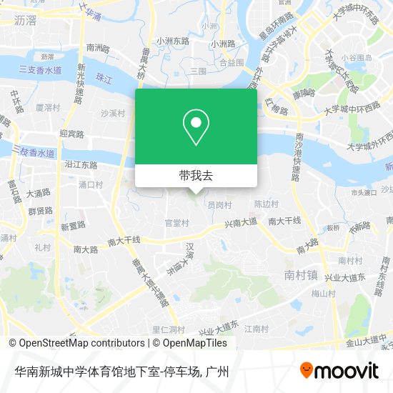 华南新城中学体育馆地下室-停车场地图