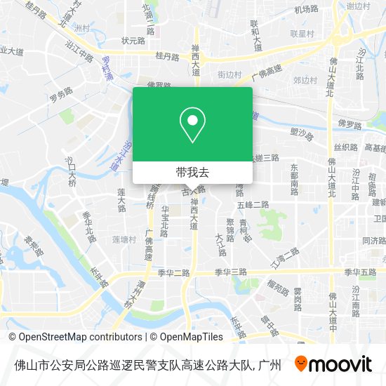 佛山市公安局公路巡逻民警支队高速公路大队地图