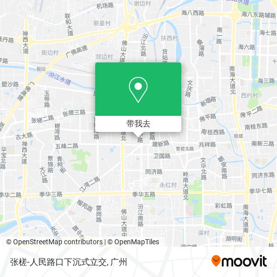 张槎-人民路口下沉式立交地图